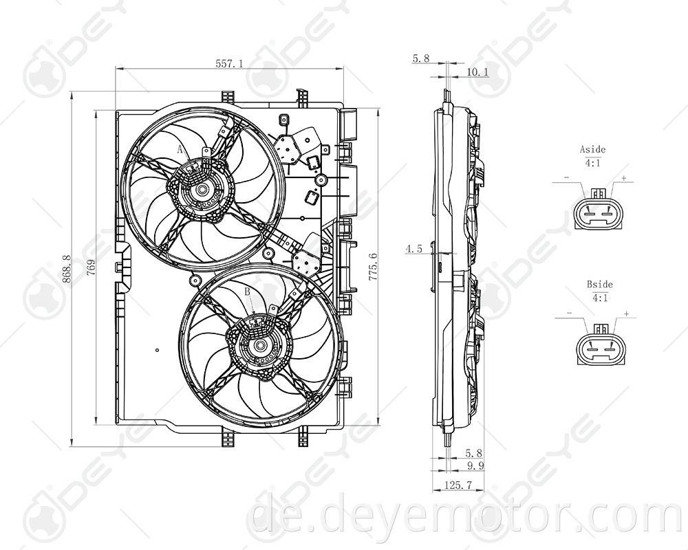 8EW351041-441 069422583010 134268980 1358009080 Autokühlerlüfter für FIAT DUCATO